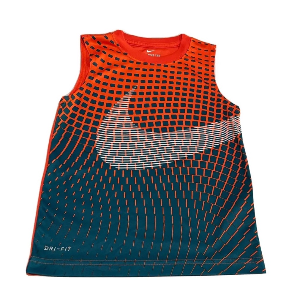 Nike dri fit shirt Youth 6 (medium) Sleeveless Shirt Red with Logo